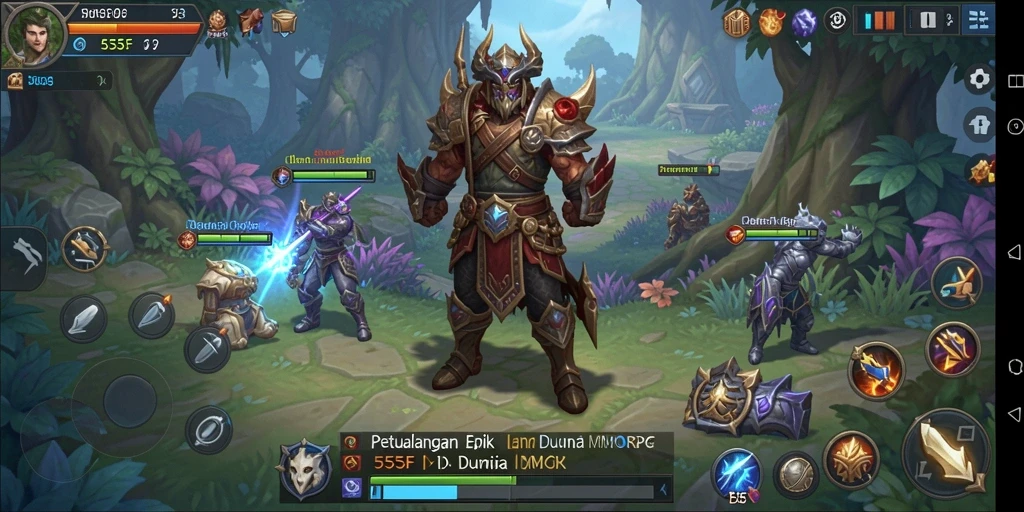 Tampilan gameplay seru dan interaktif di 555F MMORPG.