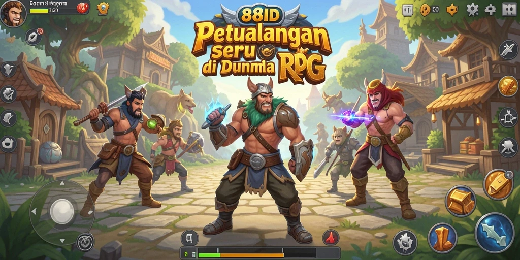 Tampilan gameplay seru di dunia fantasi RPG 88ID.