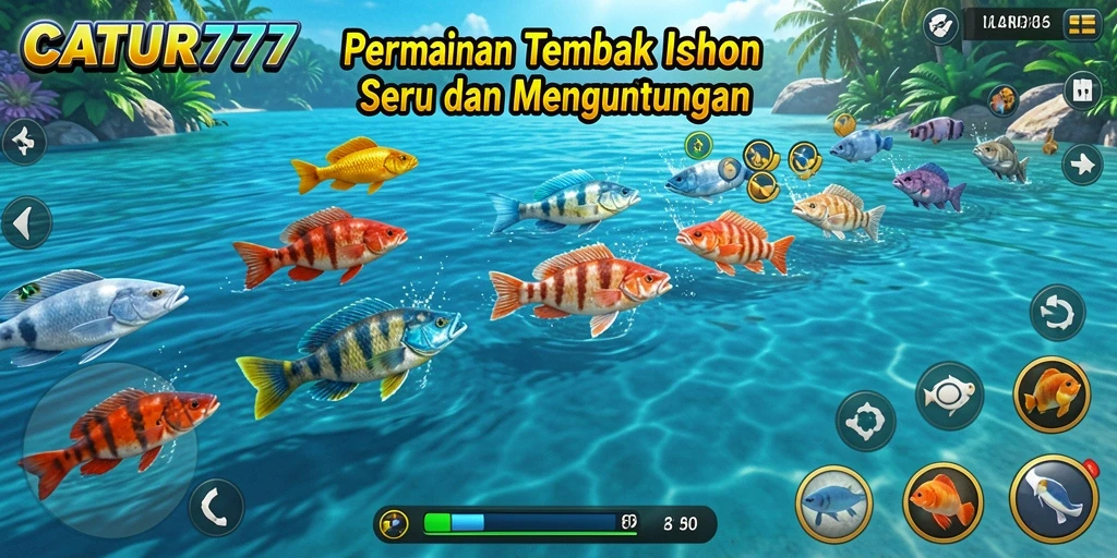Tangkapan layar dari gameplay seru CATUR777 Tembak Ikan.