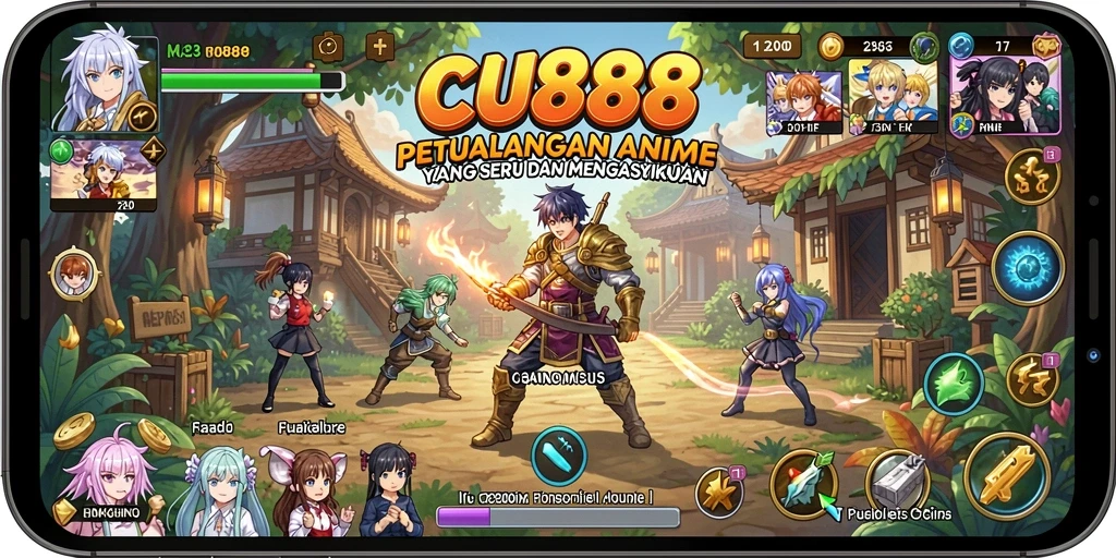 Tampilan gameplay CU888 yang seru dan penuh warna.