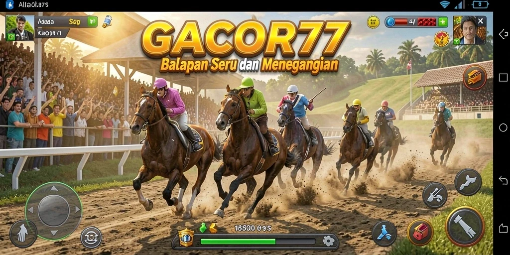 Tangkapan layar GACOR77 menampilkan aksi balapan yang mendebarkan.