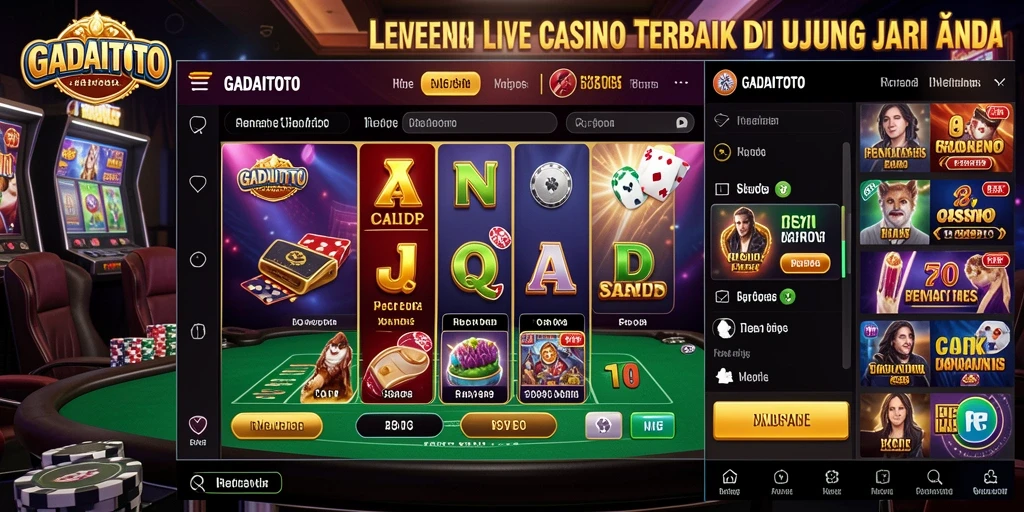 Screenshot GADAITOTO menampilkan dealer live interaksi yang mendebarkan.