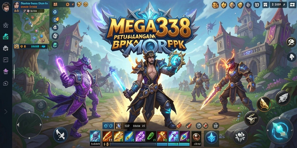 Screenshot gameplay MEGA338 yang menunjukkan aksi pertarungan seru.