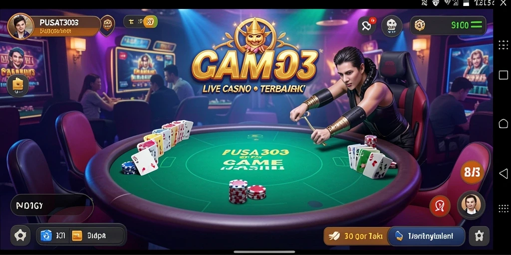 Tampilan gameplay Live Casino PUSAT303 yang seru dan interaktif.