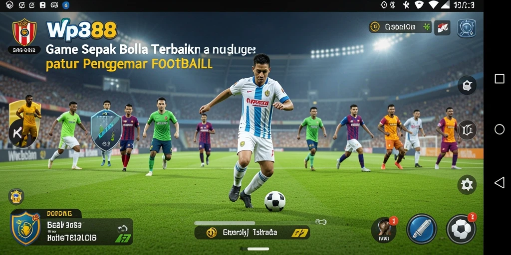 Tampilan gameplay WP888 yang seru saat pertandingan sepak bola.