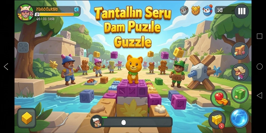 Tangkapan layar X88 menampilkan gameplay Puzzle yang menegangkan.