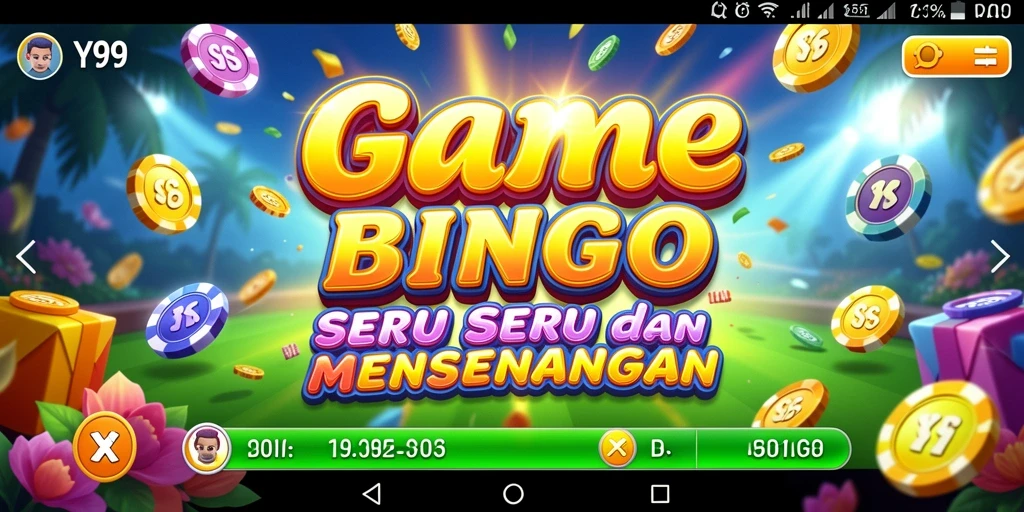 Tampilan antarmuka permainan Bingo yang menarik dan interaktif.