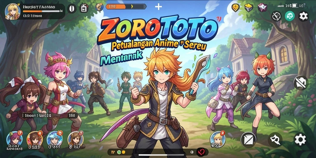 Gameplay ZOROTOTO yang seru dengan karakter anime.
