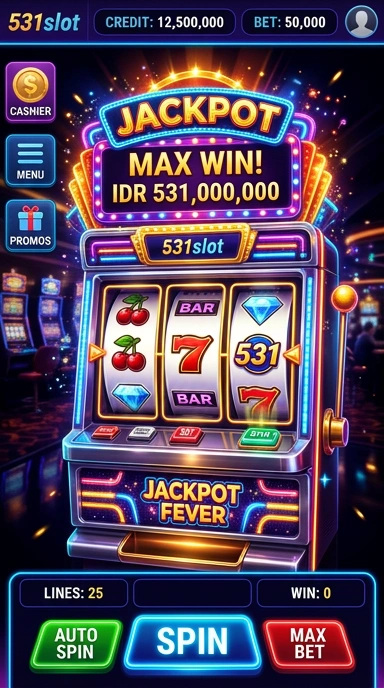 Tampilan utama aplikasi 531slot yang menarik dan mudah dinavigasi.